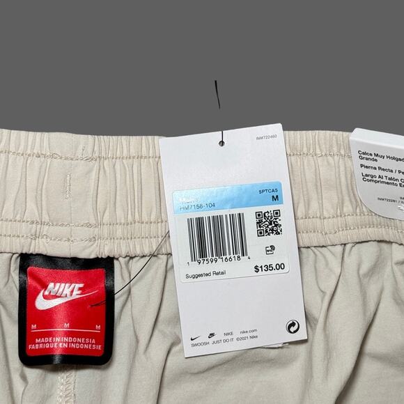 Nike Tech Men’s Woven Oversized Pants Light Orewood Brown Size M HM7158 - Picture 4 of 9